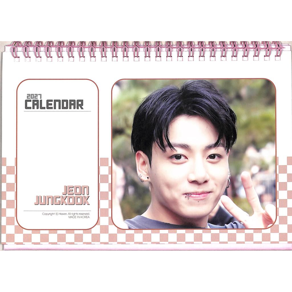 JUNGKOOK BTS 2026-2027 2-Year Desk Calendar + Sticker Set K-POP Korean Merchandise Bangtan Goods