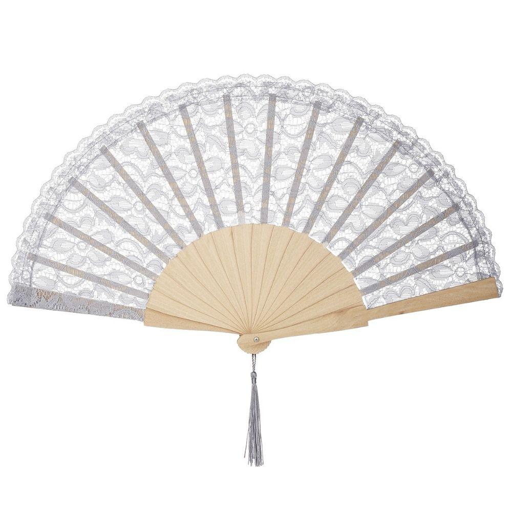Handheld Lace Trim Folding Fan Vintage Antiquity Folding Fans Elegant Classic Fan Photography