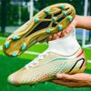 Overseas children's football shoes men's high-top adult student long nails artificial grass women's broken nails football shoes