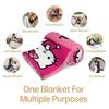 Hello Kitty Printed Flannel Blanket, Soft Cozy Fluffy Throw for Bed, Sofa & Living Room