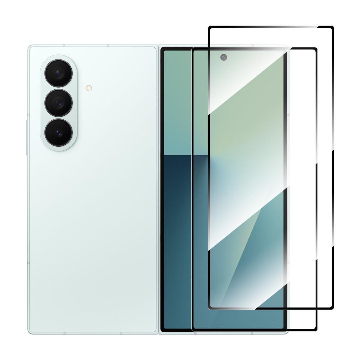 

Для Samsung Galaxy Z Fold7 5G 2 шт. Защитная пленка для экрана 9H Шелкография 0,26 мм Закаленное стекло Transparent