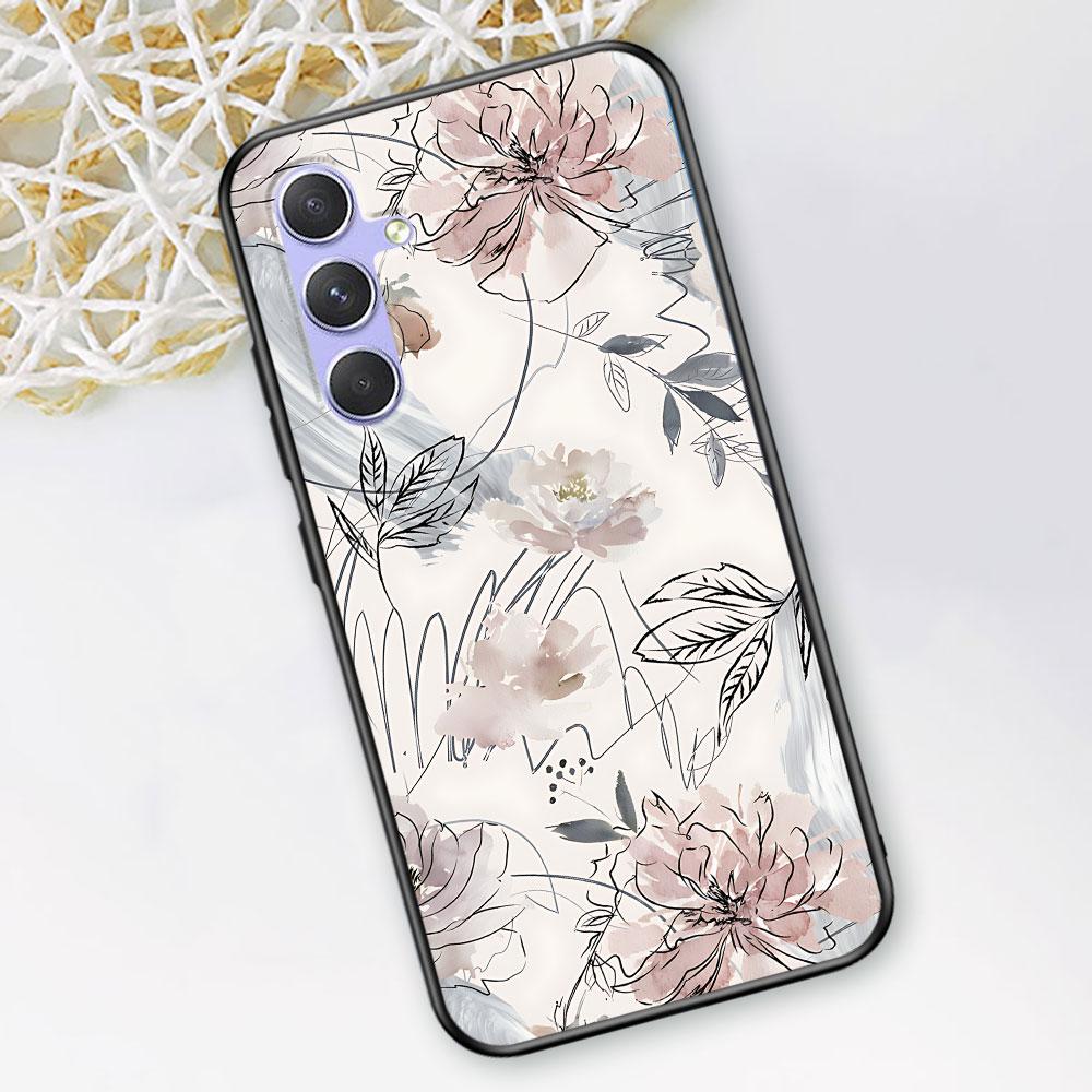 Rose Love Heart Gold Case for Samsung Galaxy A51 A53 A54 A31 A52 A12 A13 A21s A22 A32 A11 A22 A33 A41 A52s A73 TPU Phone Cover