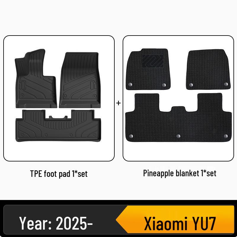 TPE Floor Mats for Xiaomi YU7 - Eco-friendly, Odorless, Color-Matching Interior.