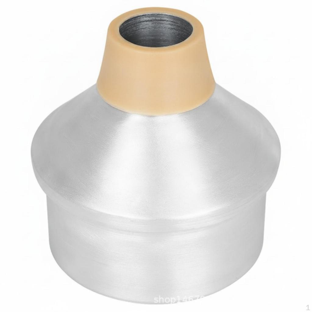 Trumpet Mute with Rubber Seals Aluminum Alloy Practice Portable Wind Instrument
