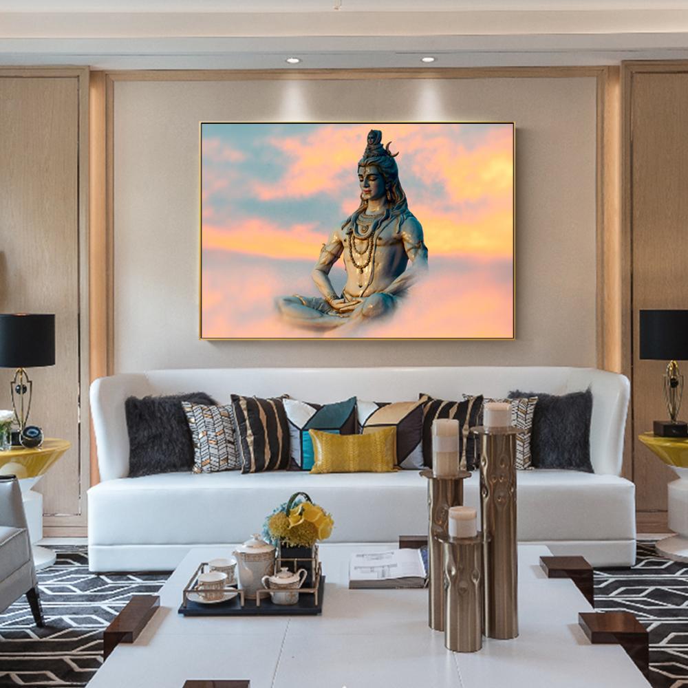 Lord Shiva Wall Art Canvas Paintings Hindu Gods Home Decorative Canvas Art Prints Hinduism Art Pictures For Living Room Cuadros