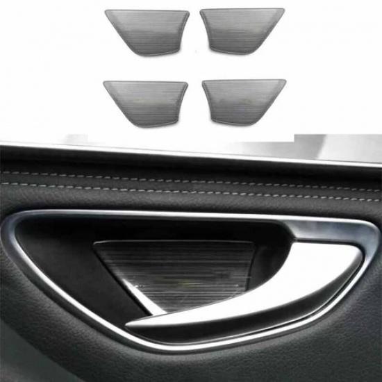 Black Inner Door Bowl Sticke Titanium Panel Trim 2016- For Benz E-Class W213