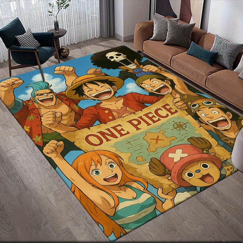 

One Piece Collage Anti-Slip Floor Mat, Rectangular Carpet for Living Room, Bedroom & Game Zone, Home Decor 60x90cm