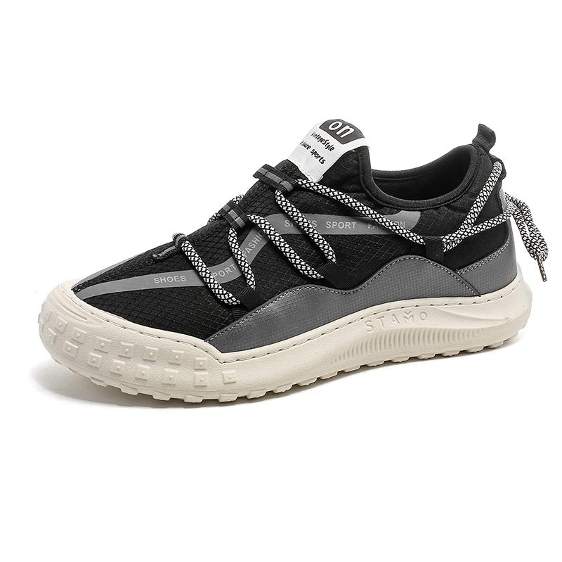 

2024 Модные повседневные дышащие легкие кроссовки для бега на открытом воздухе для мужчин, новый стиль кроссовок 39 чёрный