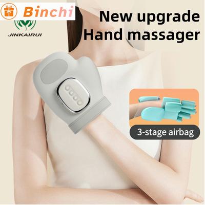 Massaggiatore Elettrico Manuale Compressione con Airbag Riscaldamento Caldo Senza Fili Guanto Massaggiatore Applicazione per Palmo Dita Rilassamento Regalo