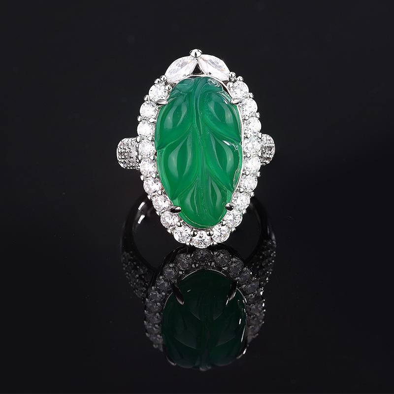 

Ювелирные изделия серьги-гвоздики имитация халцедона маленькие листочки серьги-кольца женский костюм