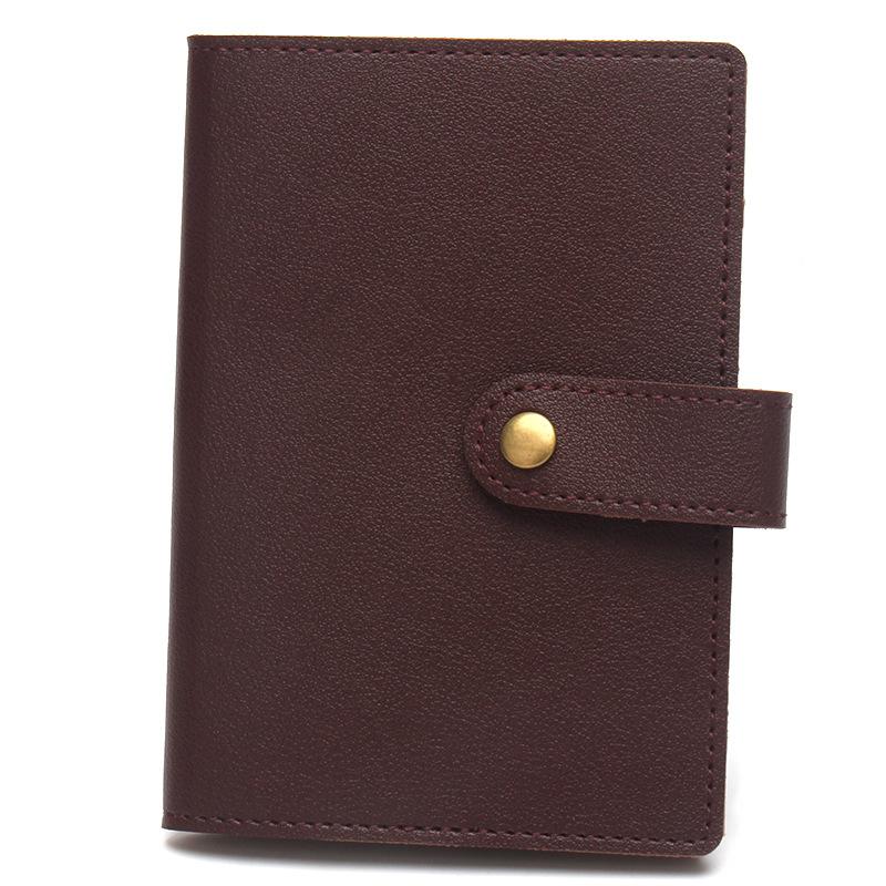 Holiday Travel Accessories Fashion Copper Button Passport Holder Luggage Tag Extra Thick Leather Passport Cover Luggage Tags