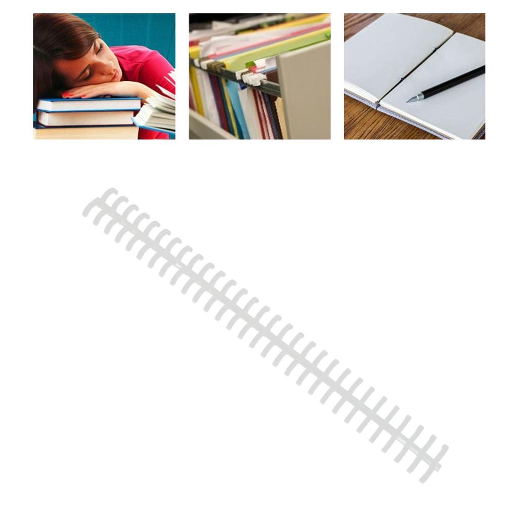 10 Pcs Loose Leaf Binding Spine 30 Hole Cuttable Wear Resistant PP Plastic 10mm Binding Comb for Student