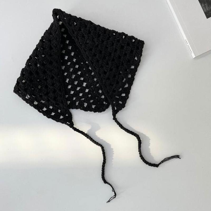 Schönes Häkel Dreieckiges Haarband Schal Gestrickter Schal Halstuch Krawatte Zurück Binden Kopftuch Modeaccessoire für Campi