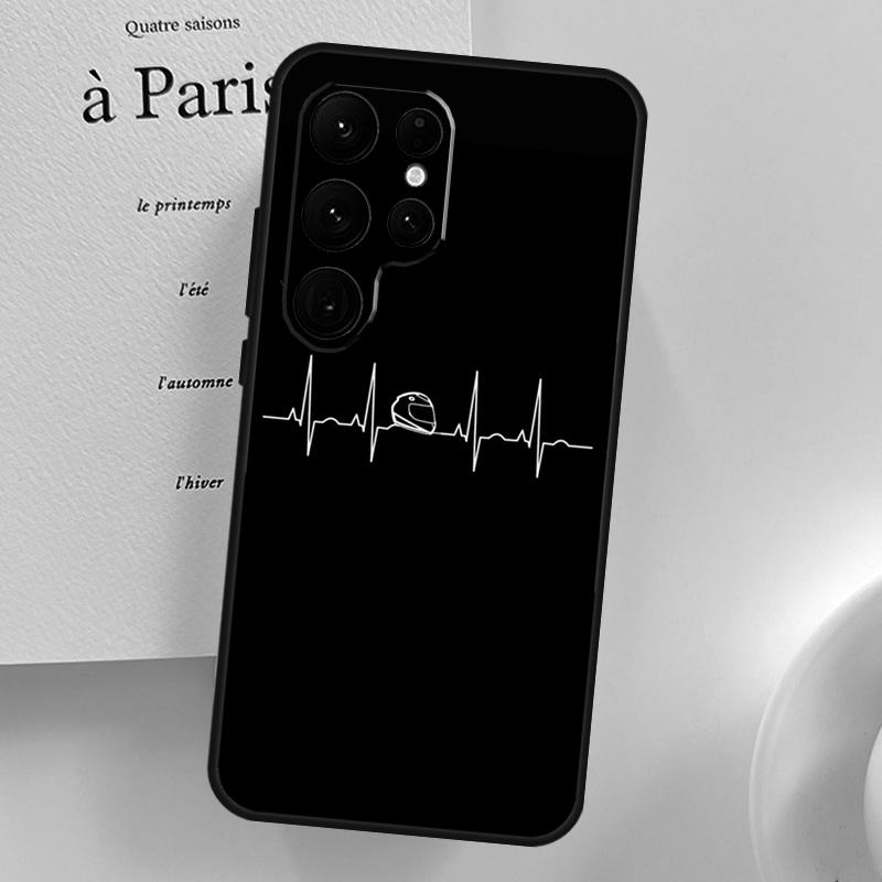 

Motorcycle Heartbeat Case For Samsung Galaxy S26 Ultra S25 S24 S22 S21 S23 Ultra Plus S10 S20 S25 FE Phone Cover Galaxy S24 Plus