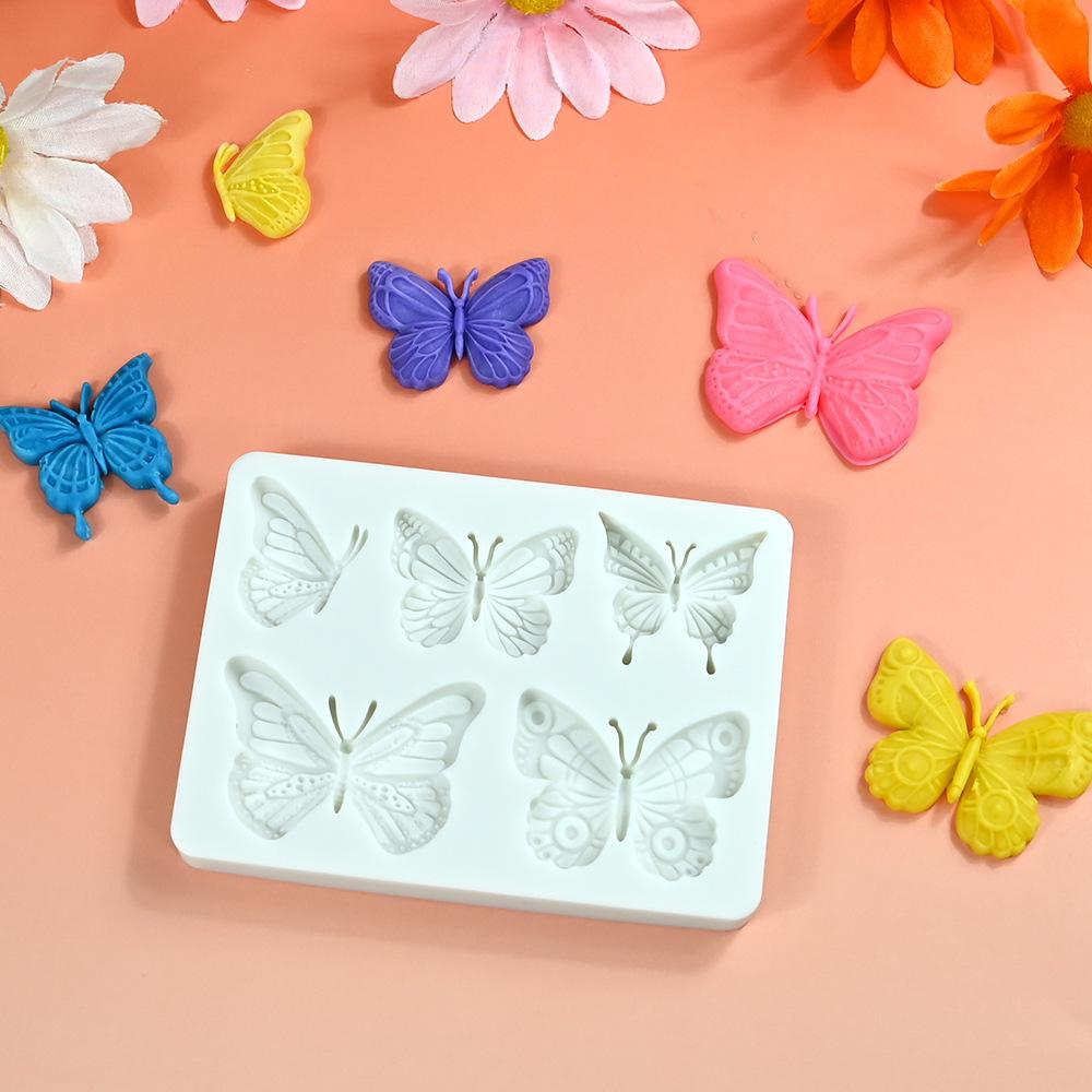 

Симпатичная силиконовая форма в виде бабочки, цветка, листа, бабочки, 3D-форма для помадки, шоколада, инструменты для украшения свадебного торта, кухонные принадлежности для выпечки