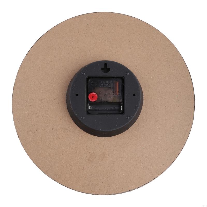  Retro Wooden Wall Clock Owl Rooster Vintage Rustic Non-Ticking Silent Quiet Home Office Kitchen Decor