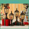 Christmas Snowman Figurine Vintage Table Lamp With Light Music And Snow Effect For Holiday Decor