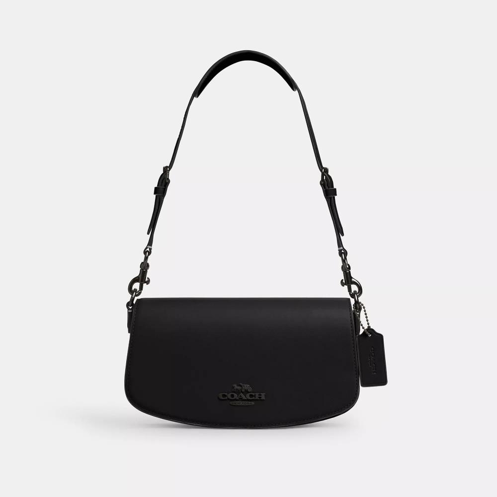 

Coach Andrea Shoulder Bag Black Copper Black One Size
