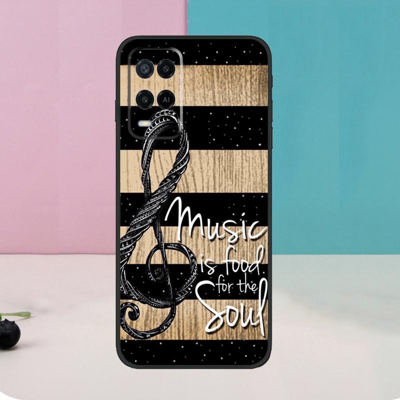 Music Note Musical Treble Clef Case For Oppo A40 A60 A80 A76 A96 A16 A17 A57 A18 A38 A58 A78 A98 A15 A54 A74 A94 A6 A5 Pro