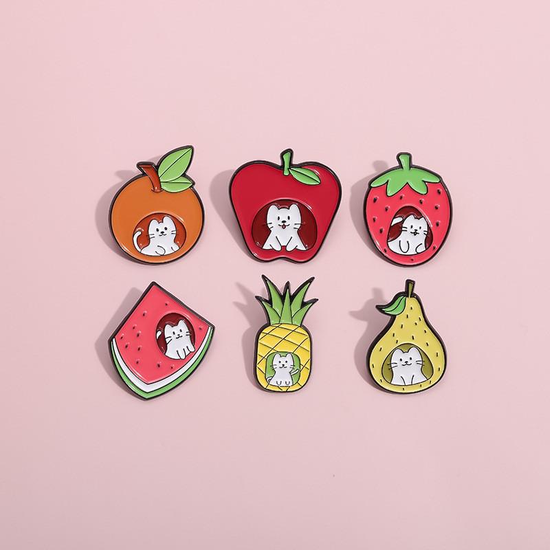 Premium Cartoon Quality Fruit Themed Brooches With Creative Designs For Men Women And