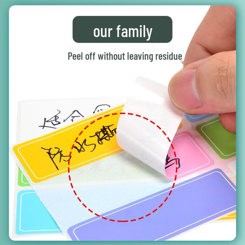 Waterproof Transparent Adhesive Name Stickers - Colorful and Self-Adhesive Labels