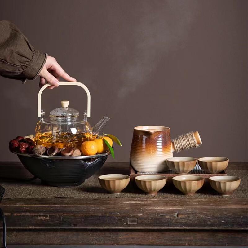 

Ink Wash Chinese Hearth Tea Set with Electric Kettle