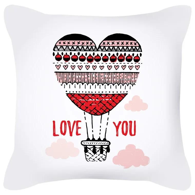 Home Decor Valentine Love Designs for Cozy Decor Pattern Cushion Cover Suitable for Sofa Bedroom Car Pillow Cover