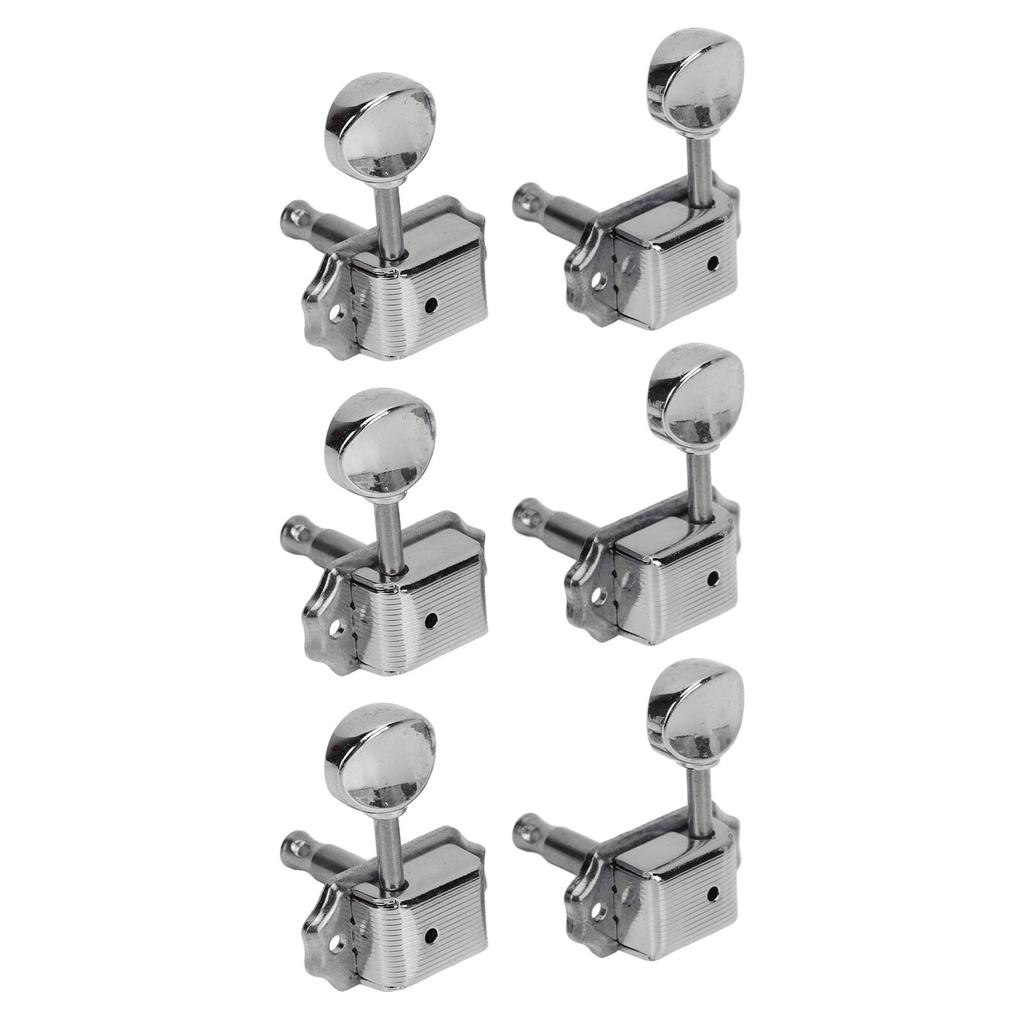 6Pcs Guitar String Tuning Peg Metal Tuner Key Machine Head Set Kit for Acoustic Electric Silver