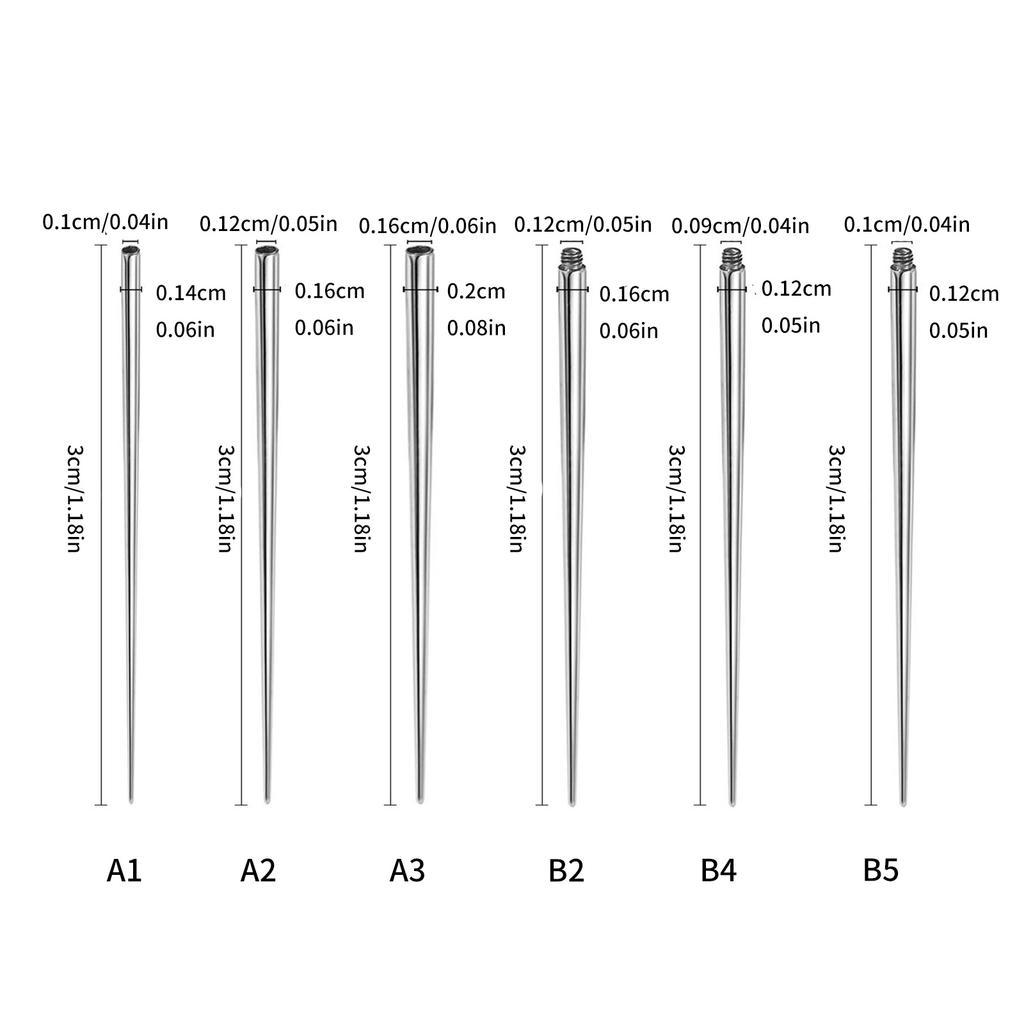 Professional Piercing Insertion Tool Kit Threadless Insertion Needle For Body Jewelry Replacement Without Threads