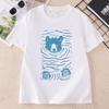 Summer Bear Graphic Tee Men Women Causal Cotton Short Sleeve Round Neck Printed Tshirt Unisex Round Neck T Shirts Clothes