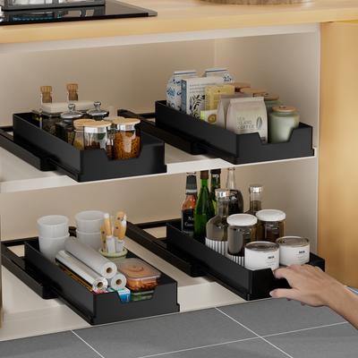 Kitchen Storage Rack Pull-out Kitchen Drawer Type Storage Tray Spice Box Storage Rack Cabinets Organizer