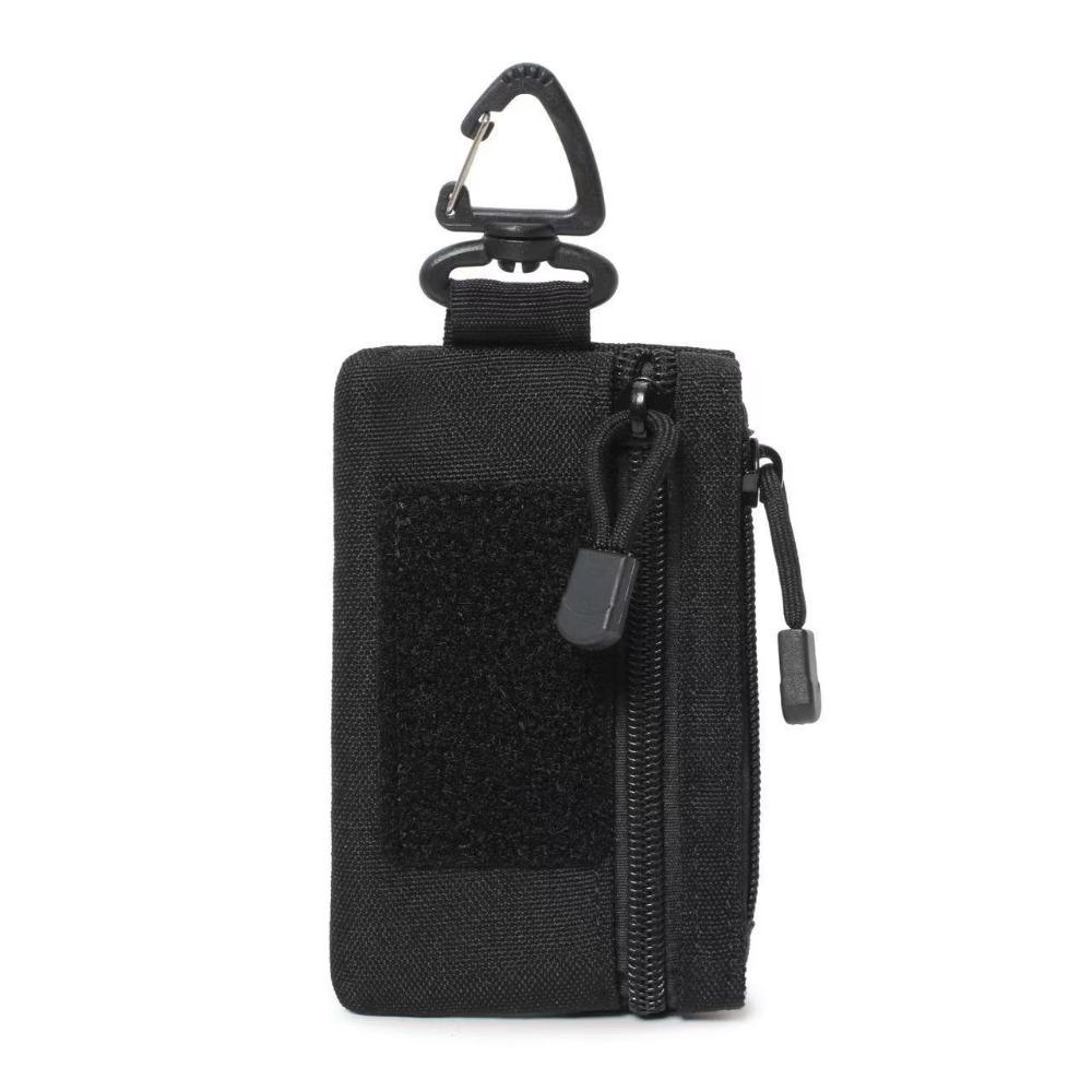 Small Bag Outdoor Camping Wallet Card Holder Organizer Storage Zipper Waist Pouch Oxford Cloth Waist Hanging Men Coin Purse
