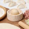 Wood Dumpling Maker Press Tool Wood Mold & Ball Manual Dough Skin Presser Hand Pie Rolling Tool DIY Dumpling Wrapper Maker