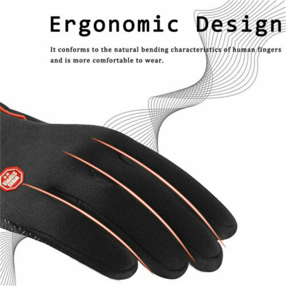 Anti-slip Cold Weather Men Touch Screen Mitten Cycling Gloves Ski Gloves Winter Warm Gloves