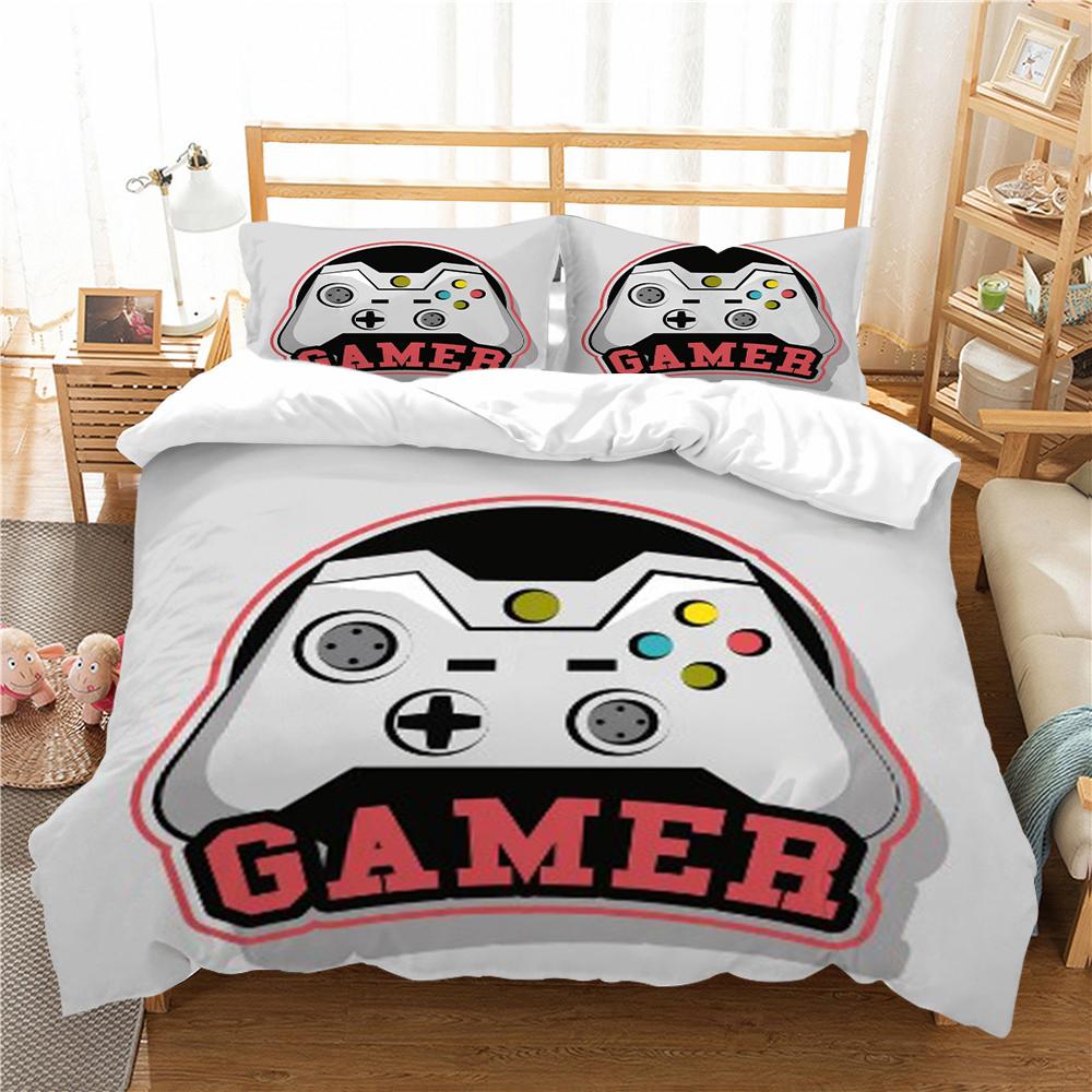 

Комплект постельного белья для дома, пододеяльник с 3D геймпадом и принтом, лучший подарок, моющееся постельное белье, костюм, наволочка из микрофибры, теплая Single 135x200cm
