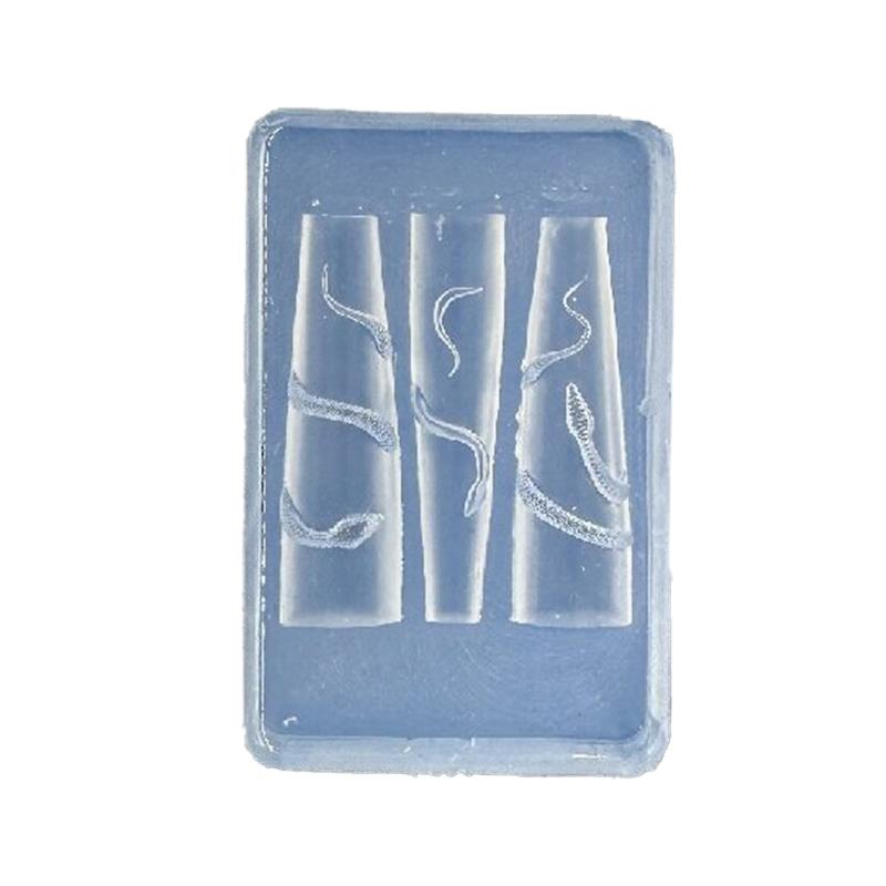 Cartoon Mini Snake Silicone Nail Mold Nail Stamping Stereoscopic Decorations Nails Diy Design Manicure Tools
