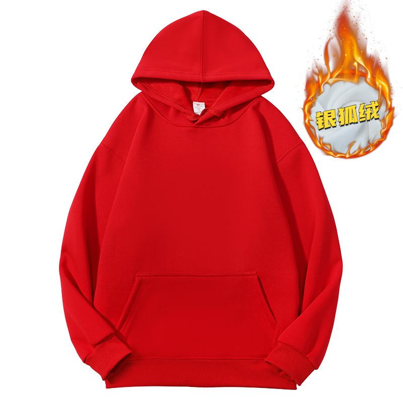 Men's Heavyweight Iron Gray Fleece Hoodie - Warm, Loose Fit for Autumn/Winter