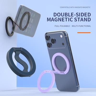 Zinc Alloy Double-Sided Magnetic Phone Holder & Multi-functional Finger Ring
