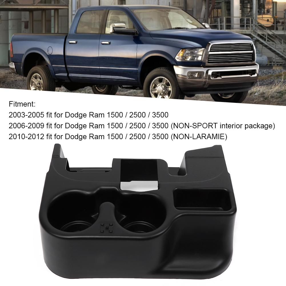 Mittelkonsolen-Getränkehalter Getränkehalter Ständer Halterung Passend für Dodge RAM 1500 2500 3500 03 12 Schwarz