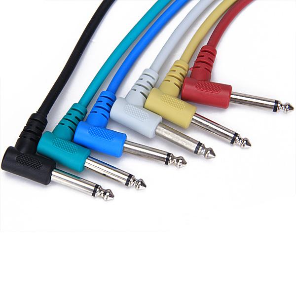 2x pack of 6pc electric Guitar Patch Cable Effects Pedal