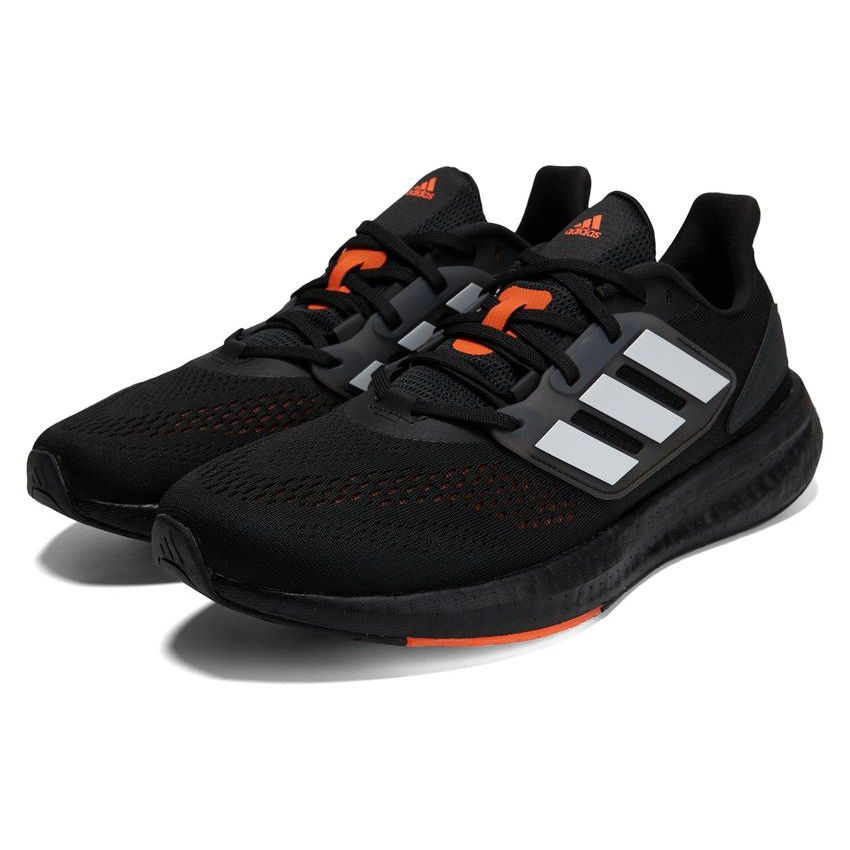 Adidas Pureboost 22 Thick Sole Fabric Low Top Running Shoes Men Sneakers Black HQ1455