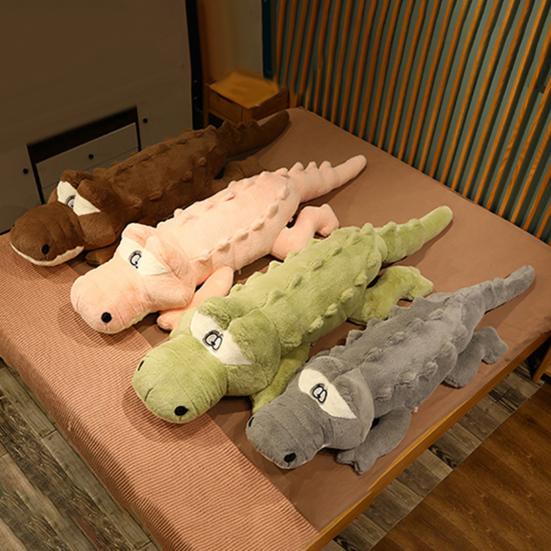 Giant Plush Crocodile Toy 120/150/200cm Extra Long Crocodile Pillow Fluffy Soft Stuffed Animal Large Huggable Body Pillow for Kids Adults