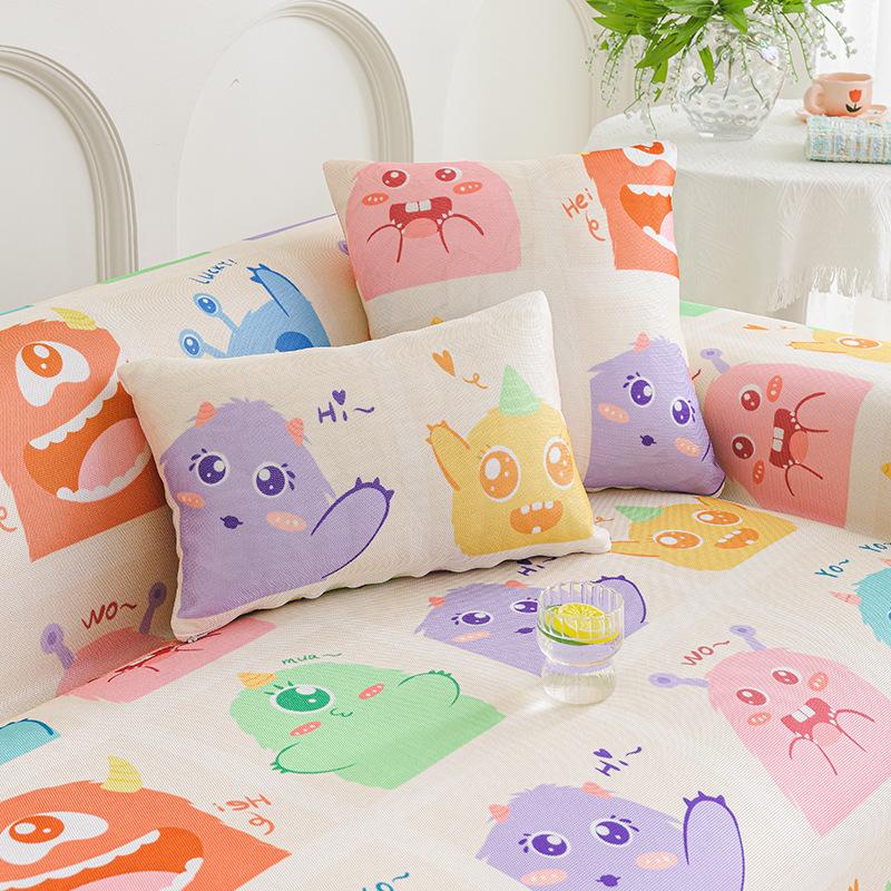 Cartoon Ice Silk Sofa Cover Towel Sofa Cover All-Inclusive Sofa Cover Four Seasons Universal Sofa Cushion