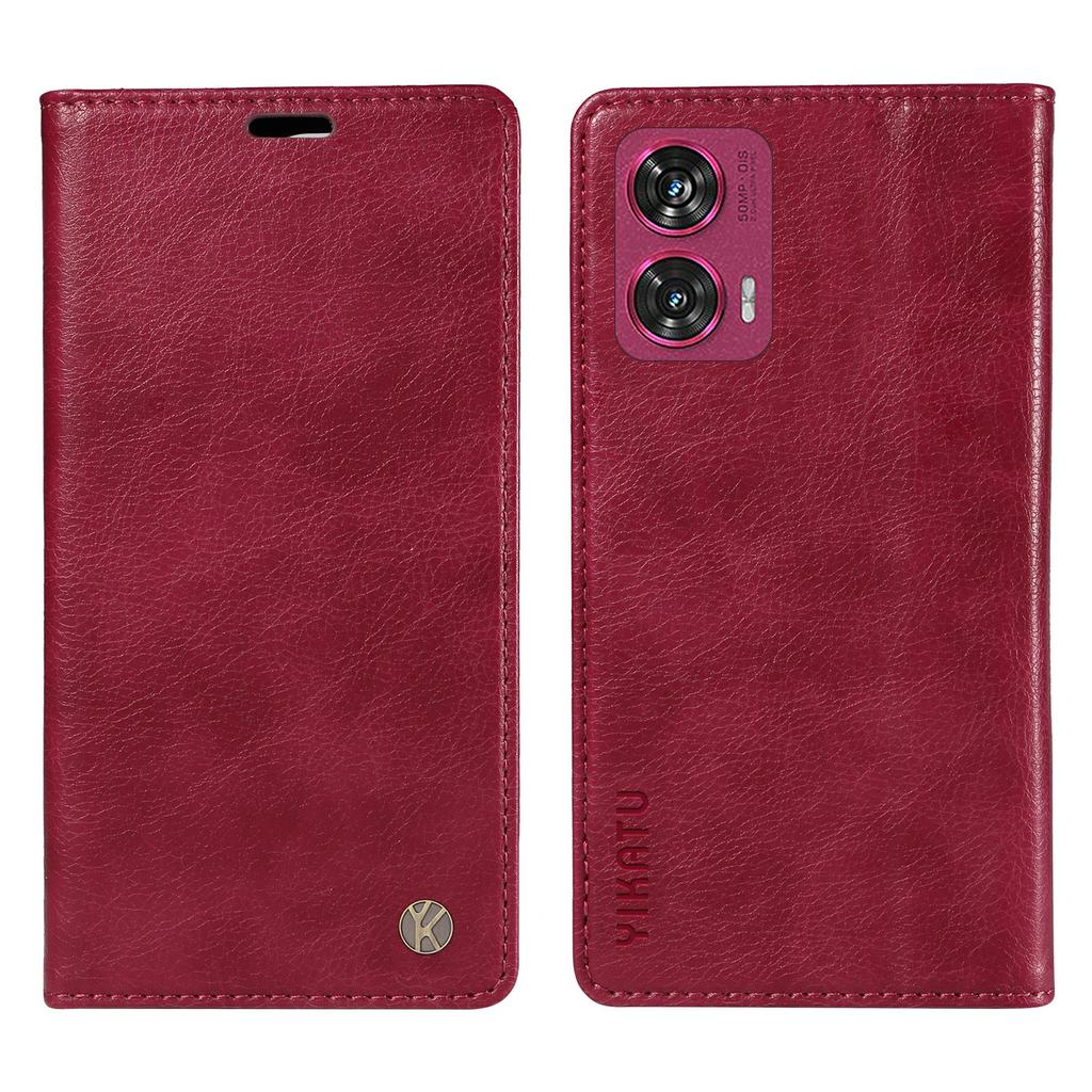 For Motorola Edge 50 Fusion 5G Case Litchi Texture Leather Wallet Phone Cover