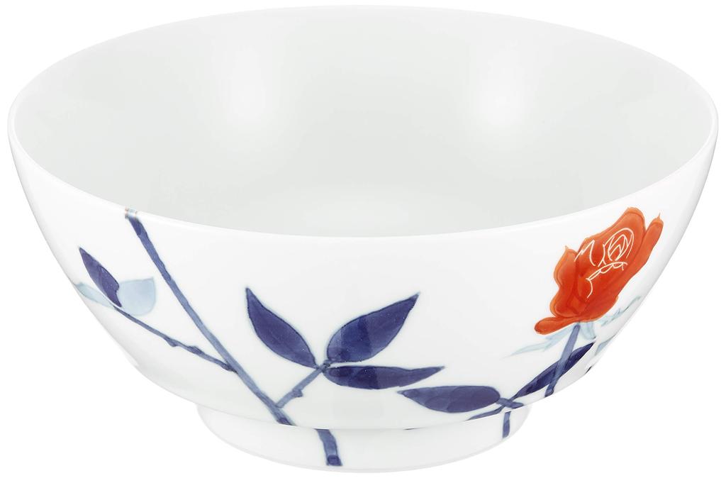 Arita Ware Denpeigama Ultimate Ramen Red Rose Diameter 18 X Height 8cm Ramen Bowl Bowl Ceramic Microwave and Dishwasher Safe Made In Japan R0050 "The