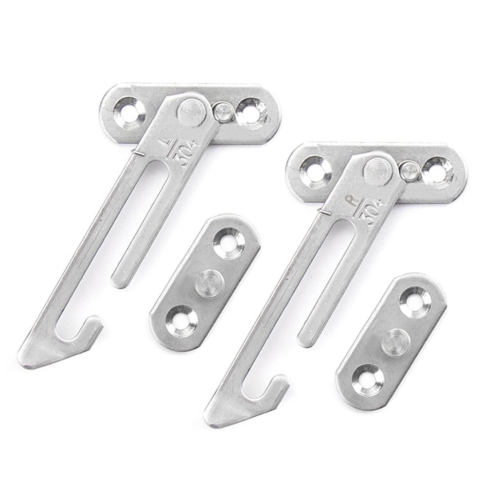 2pcs/set Window Restrictor Clips 304 Stainless Steel Window Safety Locks Protect Children Secure & Easy To Install
