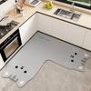 Absorpční kuchyňská podložka na podlahu ve tvaru L Dlouhá podložka z křemeliny Kuchyňský koberec Měkké pratelné koberce Jednobarevná koupelnová vstupní rohožka