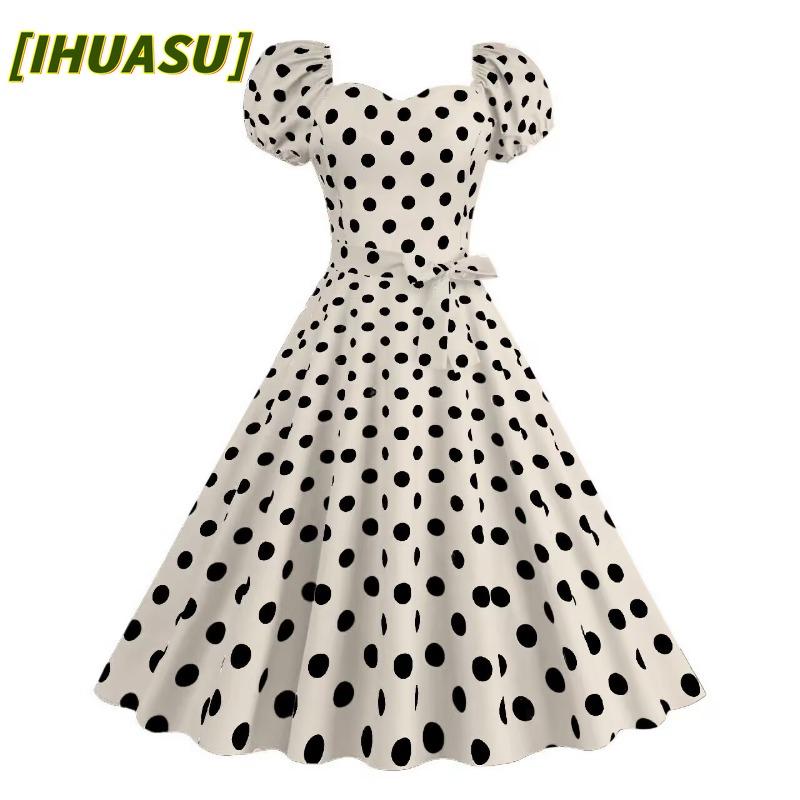 IHUASU Fashion Summer Spring Short Sleeve Casual Dresses