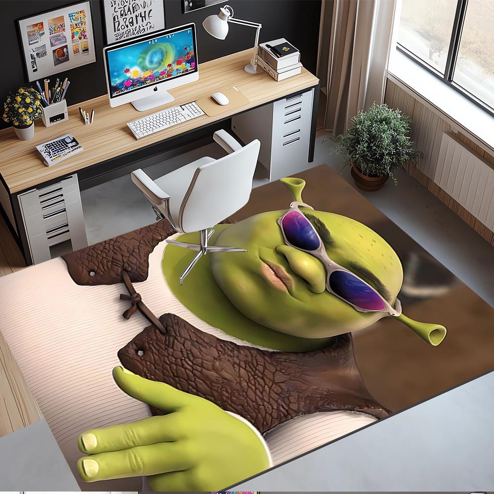 Shrek Bedruckter Teppich, Teppich, für Bürostuhl Wohnzimmer Schlafzimmer Küchenraum Dekor Geschenke.