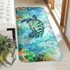 2Pcs Anti Fatigue Kitchen Rugs, OneHouse Sea Turtle Print Waterproof Non-Slip Thick Cushioned Kitchen Mat Heavy Duty Comfort Standing Mat for Kitchen